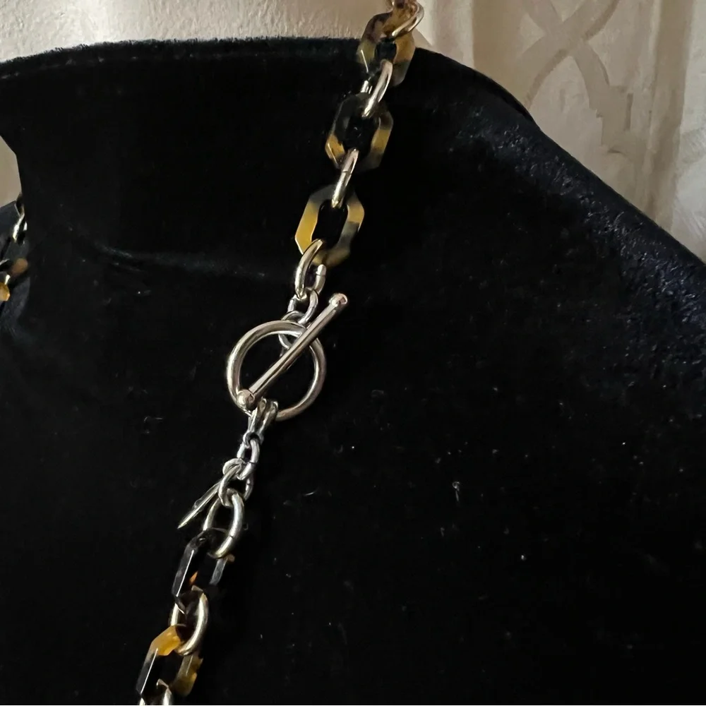 Funky Vintage Statement Pendant Necklace Gold Black Tiger Eye Retro Unisex - Picture 6 of 8